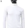 Atacado - homens moda térmica tartaruga pescoço camisola magro fit manga longa estiramento camisa top