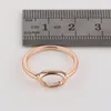Fabrikpreis Neue lustige verzerrte O-Form-Ringe Silber Gold Roségold überzogener einfacher Modering für Frauen Mädchen kann Farbe mischen EFR005