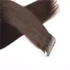 Top Quality 20pcs set 24inch straight Glue Skin Weft PU Tape in Human Hair Extensions Brazilian REMY in stock 5062657