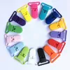 Wholesale-hot Colored Plastic Suspender Soother Pacifier Holder Dummy Clips For Baby Accessories