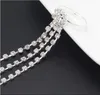 Strand bröllop brud anklets silver ton rhinestone barfota sandaler armband fotkedjor förälmar kedjor kvinnor smycken9063224