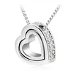 Classcial 18k Gold/Platinum Plated Heart/Solitary Pendant Halsband äkta österrikisk kristall mode kostym kvinnor halsband smycken