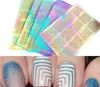 Partihandel Nail Art Transfer Klistermärken 3D Design Manicure Tips Dekal Dekorationsverktyg Nail Art Mallar