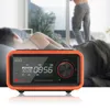 Luxury iBox H90 Wooden Cabinet PU leather Bluetooth Speaker with Calendar Alarm clock FM Radio Hands Micphone Wood with Leath6748591
