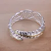 Hot koop gekleurde veren Sterling zilveren sieraden ring voor vrouwen WR020, mode 925 zilveren band ringen