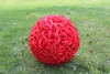 30 CM/12 "nouveau cryptage artificiel Rose fleur de soie embrasser boules boule suspendue ornements de noël décorations de fête de mariage