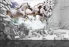 Sfondo personalizzato per pareti White Horse Ride Wallpaper 3D Murales per soggiorno8111530