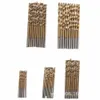 50 Teile/satz Spiralbohrer Set Säge Set HSS Hohe Stahl Titan Beschichtet Bohrer Holzbearbeitung Holz Werkzeug 1/1,5/2/2,5/3mm Für Metall