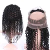 African American 360 Band Full Lace Frontal Closure 22*4*2 Afro Kinky Curly Brazilian Human Hair 360 Lace Frontal For Black Woman