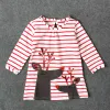 Girl Dress Princess Baby Tunic Animal Embroidery Girls Dresses Children Clothing Christmas Long Sleeve Stripe Elk Dress For Girls