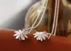 Wholesale-925 Sterling Silver Lotus Necklaces & Pendants For Women Elegant Flower Short Necklace Sterling Silver Jewelry Bijoux Femme