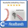 Softball Baseball Seamed Leather Keychains Baseball Snabb Pitch Keychain