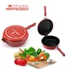 Groothandel happycooco soep pot anti-stick lage druk fornuis dubbele kant fry pan met soep pot