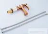 European Retro Rose Gold Bronze Ceramic Basin Faucet Singe Handle Kitchen Deck Mounted Water Mixer Tap Bathroom Sink Faucet