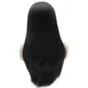 Perruque Lace Front Wig synthétique lisse et soyeuse, 24 pouces, #2/6, perruque en Fiber résistante à la chaleur de haute qualité, résistante à la chaleur, avec dessus en peau