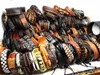 Bracelets en cuir véritable pour hommes, lot de 100 pièces, mélange de styles, fait à la main, manchette en cuir véritable, tribus ethniques, à la mode, marque new234d