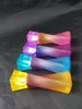 Acessórios de bongos de vidro colorido do cachimbo de água, Tubos De Fumo De Vidro colorido mini-multi-cores Tubos De Mão Melhor Colher glas