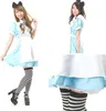 Alice in Wonderland French Maid klänning Förklädklänning Sexiga kostymer inkluderar 4 färger298h