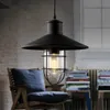 Rustik Kolye Işıkları Vintage Stil Kolye Lambalar Loft Yuvarlak Metal Lamba Gölgesi Kichler Doğrusal Süspansiyon Aydınlatma Siyah Renk Endüstriyel
