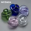 Gekleurde glazen bubble carbo cap roken accessoires met een gat op de top 34mm Dia ronde bal koepel voor kwarts thermische banger