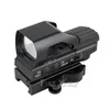 파이어 늑대 QD Quick Green Red Dot Sight 전술 전술 금속 홀로그램 4 레티클 헌팅 시력 20mm 레일 피카 티니 레일 스코프