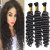 Top A Braiding Hair Bulk Deep Wave Bulk Hair for Micro Braids on Full Head 3 Bundles free DHL