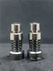 Två Function Domeless Titanium Nail Rökning Ti Nails 14mm / 18mm Male Grade 2 GR2 TI-TANIUM Nail Passar 14 / 18mm Vax DAB Glasvatten Bongs