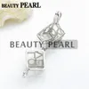 5 Pieces Love Heart Box Locket Cage Pendant Pearl Mountings Wish Pearl 925 Sterling Silver Gift Pendant