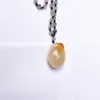 Natural agate plum fruit. Auspicious necklace pendant