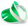 Tenis Beach w kolorze plastikowym przezroczystym słonecznym kapeluszem Bingo Vegas Dealer Neon Golf Visor Hat Cap 20pcs Lot239y