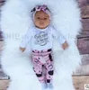 Baby Ins Christmas Clothing Sets Xmas Deer Tops T-shirt Moose Romper Leggings Pants Shorts Hat Headband Infant Letetr Print Outfits B1862