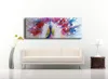 Colorful Peacock Spread Tail Picture Canvas Painting for Wall Decoration Handmade Animal Paints