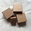 7.5x7.5x3cm kleine bruine kraftpapier doos kartonnen verpakkingsdozen voor cadeau bruiloft snoep telefoon accessoires