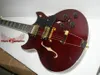 Hurtownie Gitary Red Top Hollow Jazz Guitar Gold Hardware OEM TanieFree Shipping