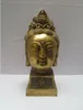 Hög 7inch Metal Hantverk Heminredning Kinesisk Brass Snidad Buddha Skulptur / Tibetansk Buddha Staty Gratis frakt