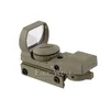 FIRE WOLF Holographic Scope Reflex Sights Green Red Dot Sight With 4 Reticle Fit For 20mm Rail Gun TAN Color