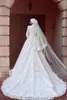 Modeste Dentelle Hijab Robes De Mariée 2017 Musulman Col Haut À Manches Longues Blanc Robes De Mariée Balayage Train Robes De Mariée Sur Mesure En Ligne Vestidos