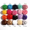 Couronnes de fleurs décoratives en gros-50 pcs/lot 5 CM 20 couleurs nouveauté ruban de Satins doux artificiel roulé Rose tissu pour bandeaux Childre