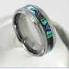 Sea Shell Inlay Tungsten Trouwring voor Azië Mannen 8mm Breedte WRY-600