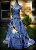 RealTree Snow Camo Wedding Dress One Sholdled Court Court-Up-Up Back Country Camo Formal Gown314K