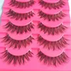 5 Pairs Fake Eyelashes Crisscross Natural Soft Cross Tapered Eye Lashes Makeup Handmade Thick