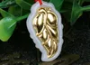 Ensemble de feuille de jade () en or avec pendentif en jadéite militaire Collier de pendentif en forme de pendentif