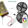 DC12V SMD 5050 RGB Светодиодная полоска 60LED / M Гибкая лента 5 м 10 м 15 м 20 м + РЧ Сенсорный дистанционный контроллер + адаптер питания