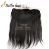 13x4 Base de seda Cierre frontal Brasil Piezas de cabello liso Brasileño Cabello humano Invisible Parte 4x4 Durable 3 capas 1020 pulgadas Bellah8280454