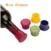 Varm försäljning enkel västerländsk stil silikon vinflaska stoppar kök bar verktyg blå, kaffe, grön, röd, gul