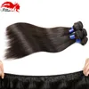 Hannah Hair Peruvian Virgin Straight Human Hair 3 Bundles 8A Virgin Straight Peruvian Human Hair Weave Extensions Natural Black Color