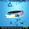 Luci solari per piscina a LED per esterni RGBW full color 24 LED IP68 impermeabili per luci solari per paesaggi piscina + telecomando