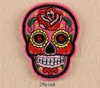 Iron On Patches DIY Embroidered Patch sticker For Clothing clothes Fabric Badges Sewing creative skull design