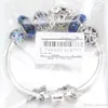 DORAPANG 100% 925 Sterling Silver Charm Beads Bracelets Blue Snow Series Collocation Bracelet Suitable For Women DIY Bangles Send The Box