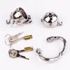 Double Lock Design Male Chastity Device Stainless Steel Chastity Cage Metal Penis Lock Chastity Penis Ring Sex Toys For Men